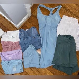 Assorted Activewear shirts, skirts, dress, sports bra
